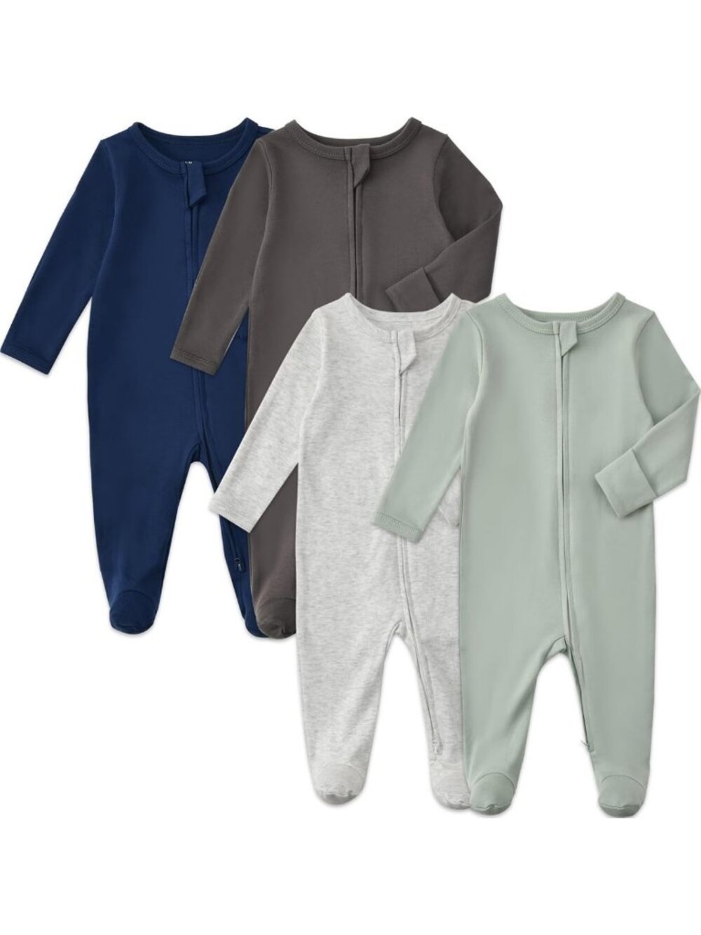 Cozy Baby Footed Sleepers with Double Zipper - Unisex PJs for Boys & Girls